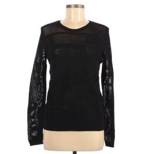 VINCE. Black Long Sleeve Knit Pullover Sweater